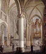 Vervloet Francois Interieur de la cathedrale Saint-Rombaut a Malines Sweden oil painting artist